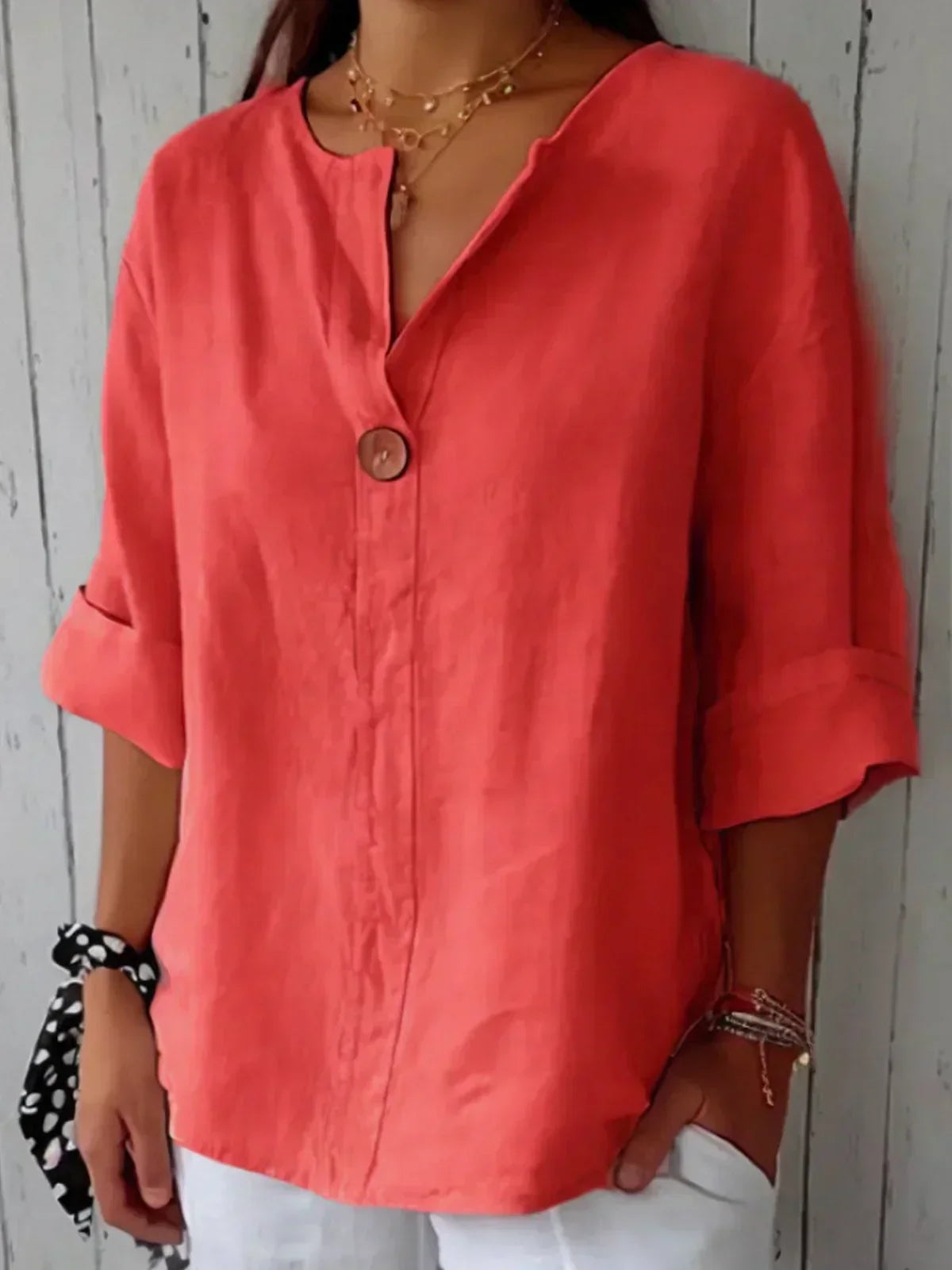 Luna - Casual V-Neck Blouse