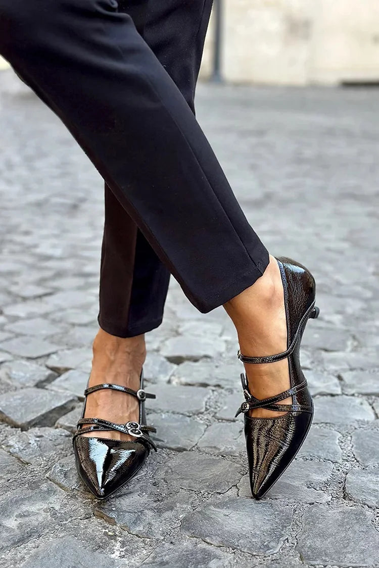 Audrey™ | Double-Strap Pointed Heel