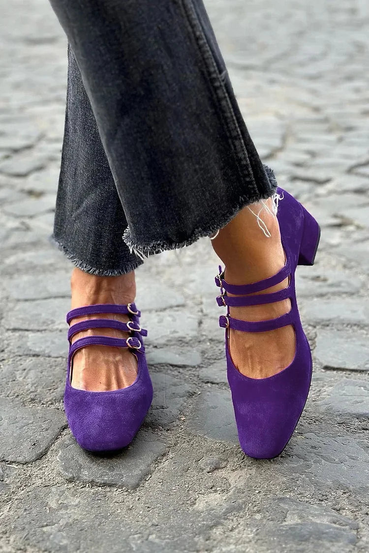 Olivia™ | Multi-Strap Ballet Flats