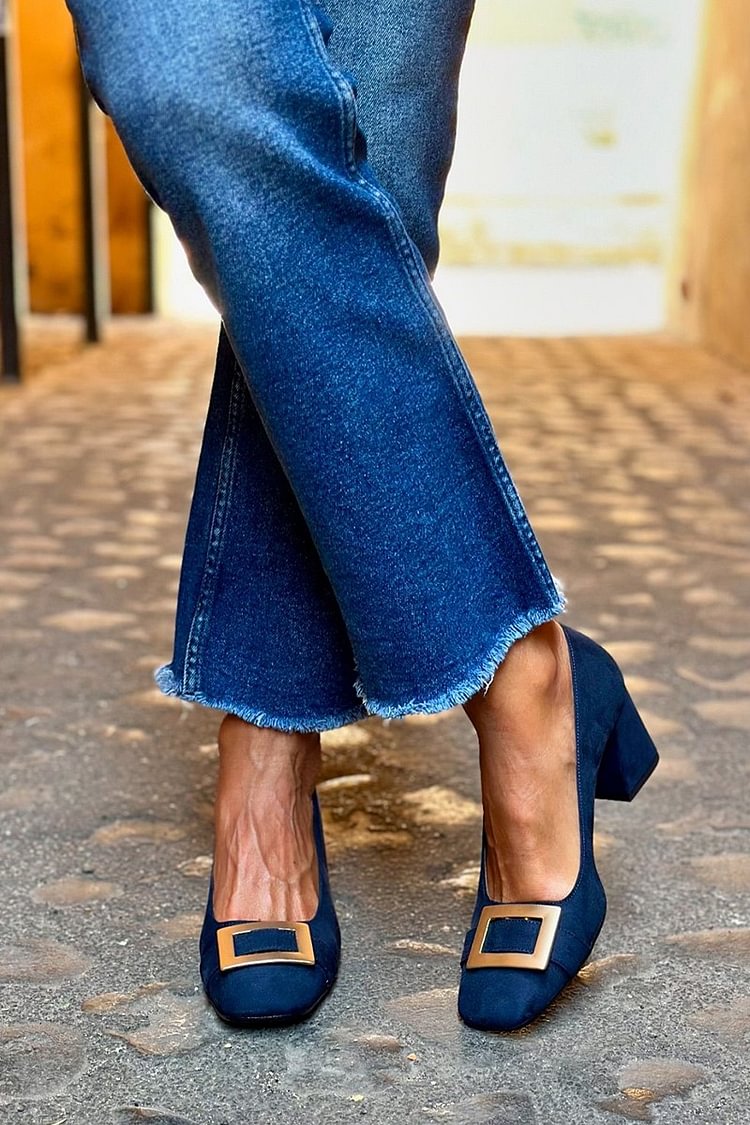 Madison™ | Buckle-Detail Block Heel