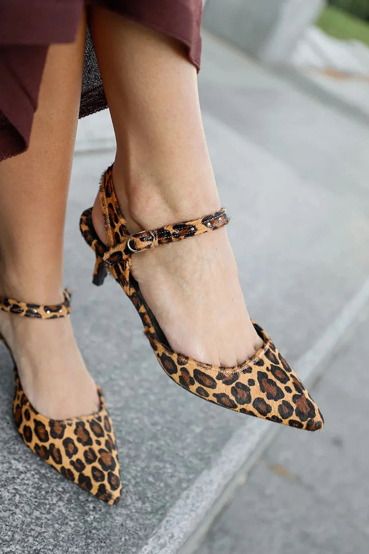 Maya™ | Pointed Buckle-Strap Flats