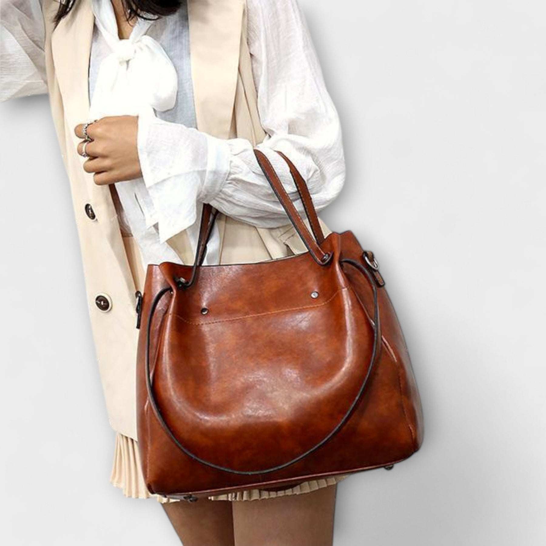 Leah - 4-Piece Vintage Bag Set