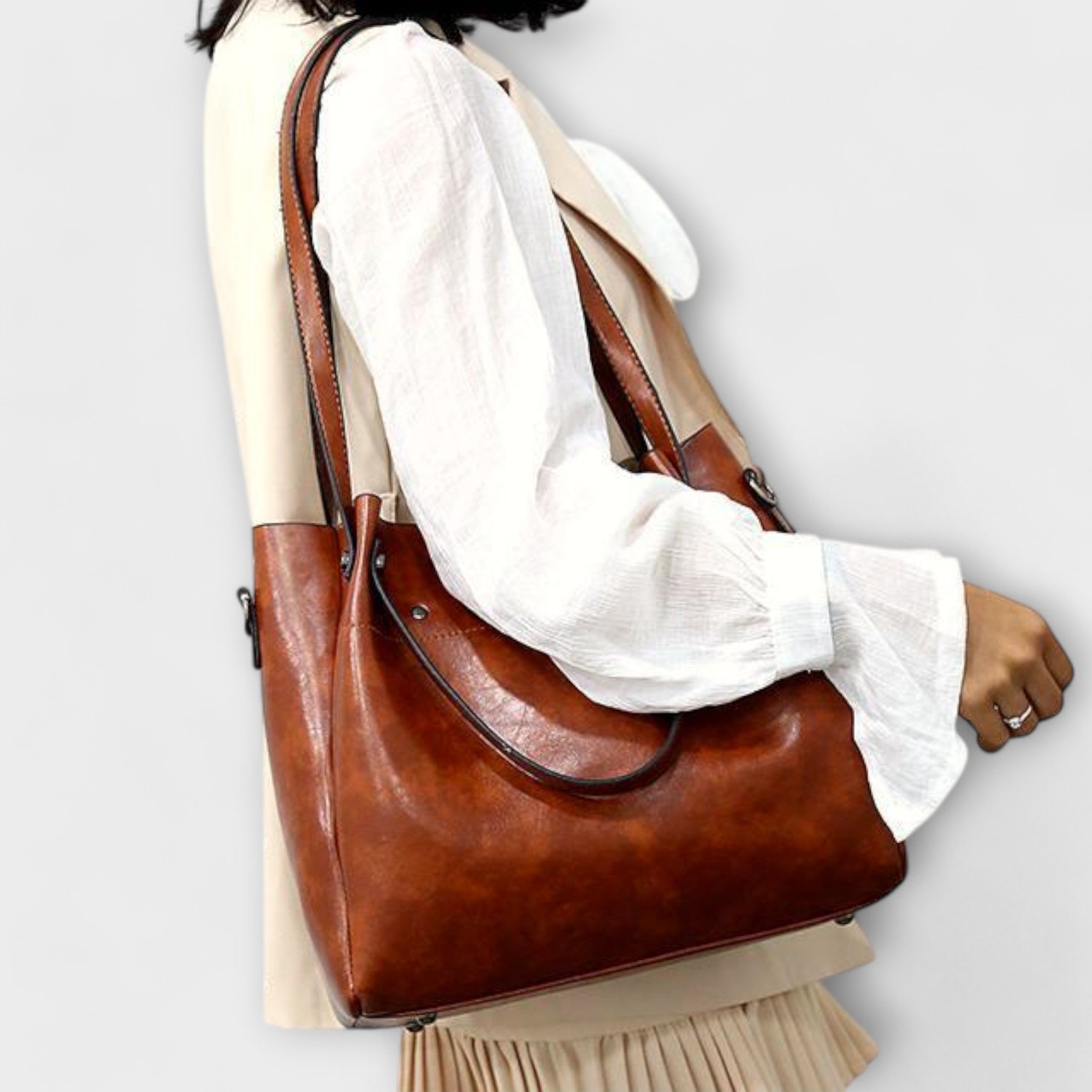 Leah - 4-Piece Vintage Bag Set