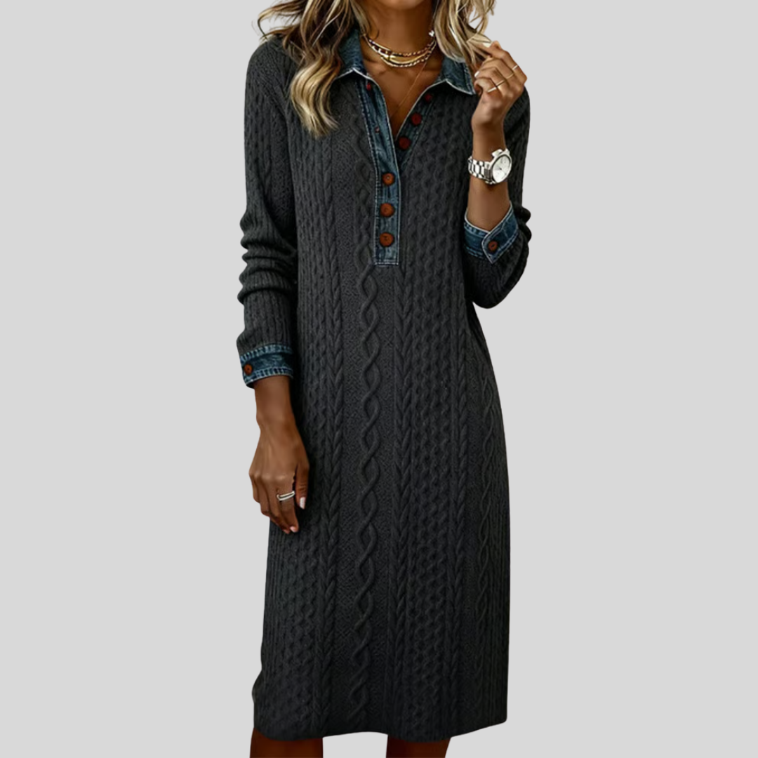 Eve | Women's Cable Knit Midi Dress