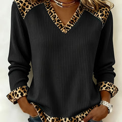 Lillian V-Neck Top Black