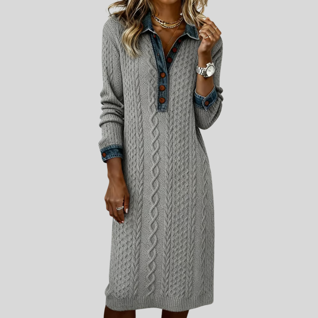 Eve | Women's Cable Knit Midi Dress