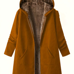 Lorna Hooded Longline Coat Bronze