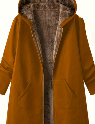 Lorna Hooded Longline Coat Bronze