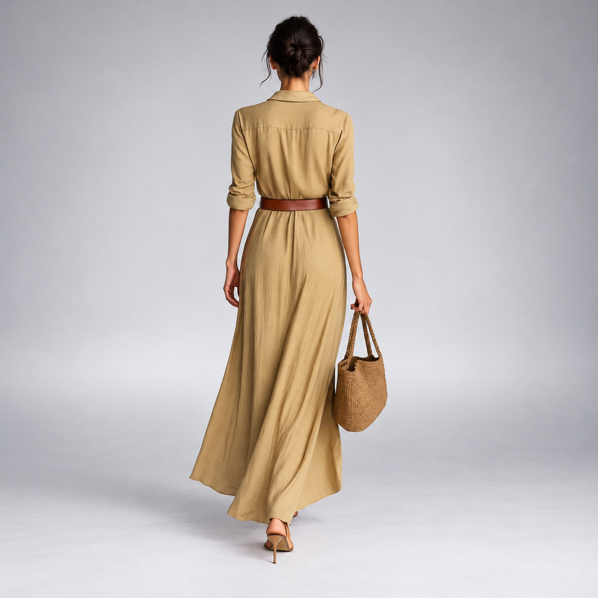 Una | Lapel Wrap Maxi Dress