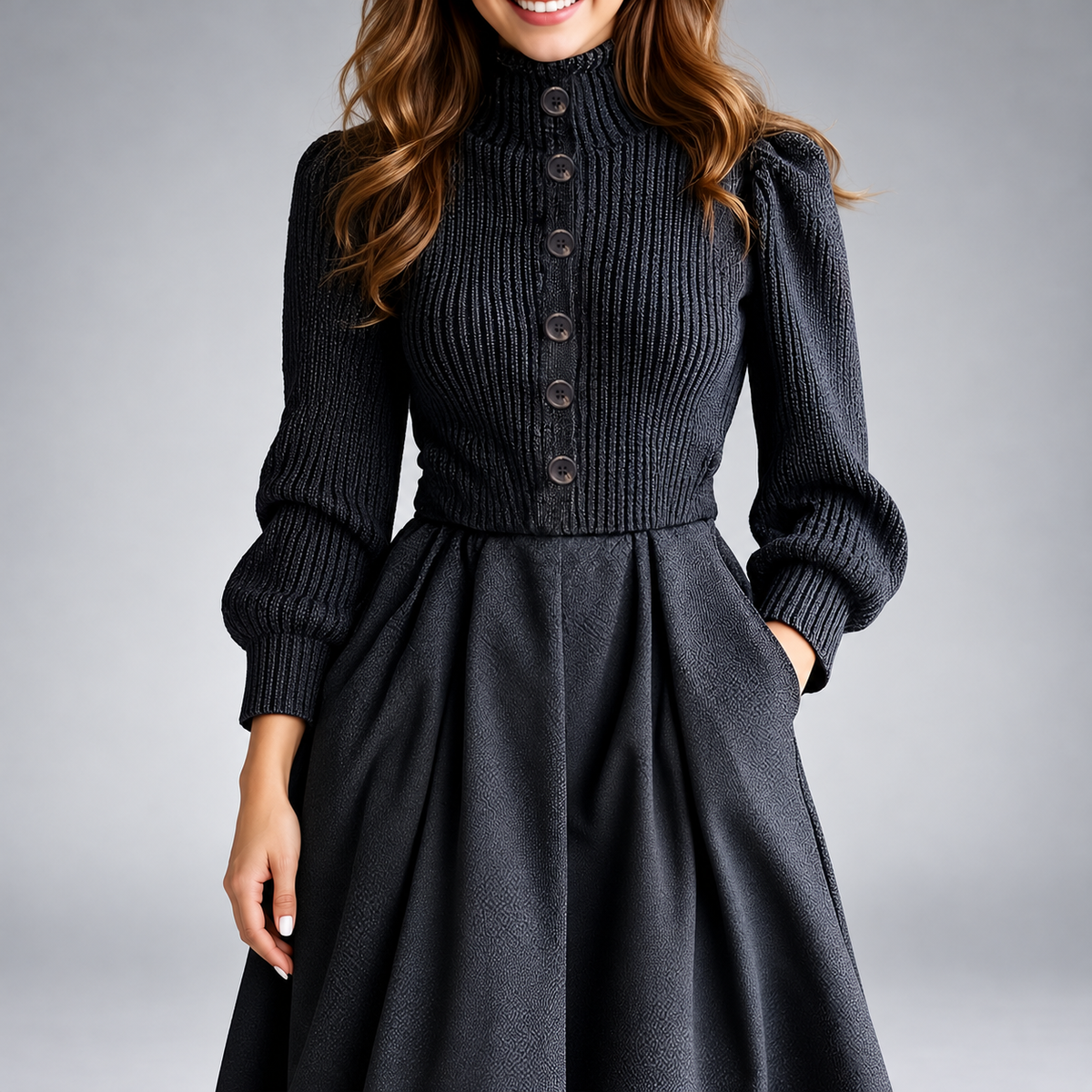 Noel | Vintage Winter Dress with Pockets