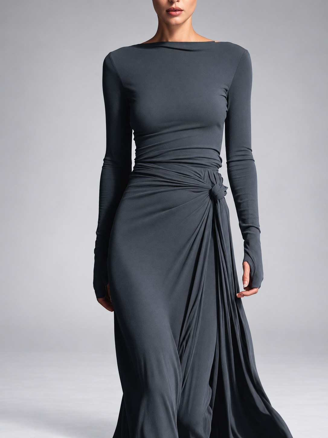 Yasmina | Side-Tie Maxi Dress