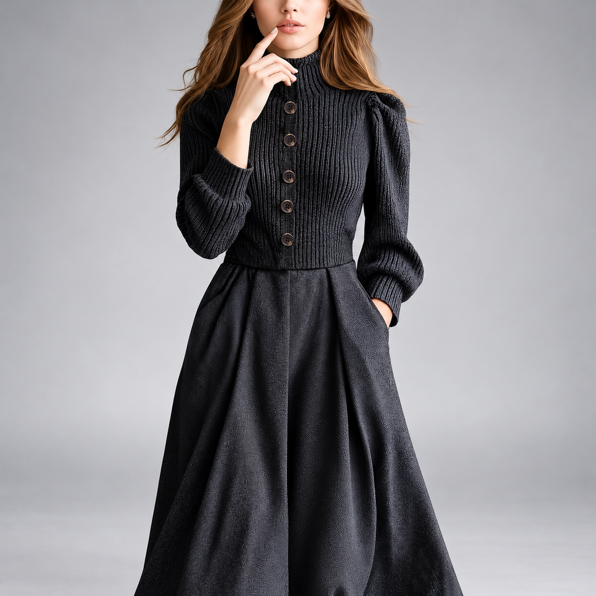 Noel | Vintage Winter Dress with Pockets
