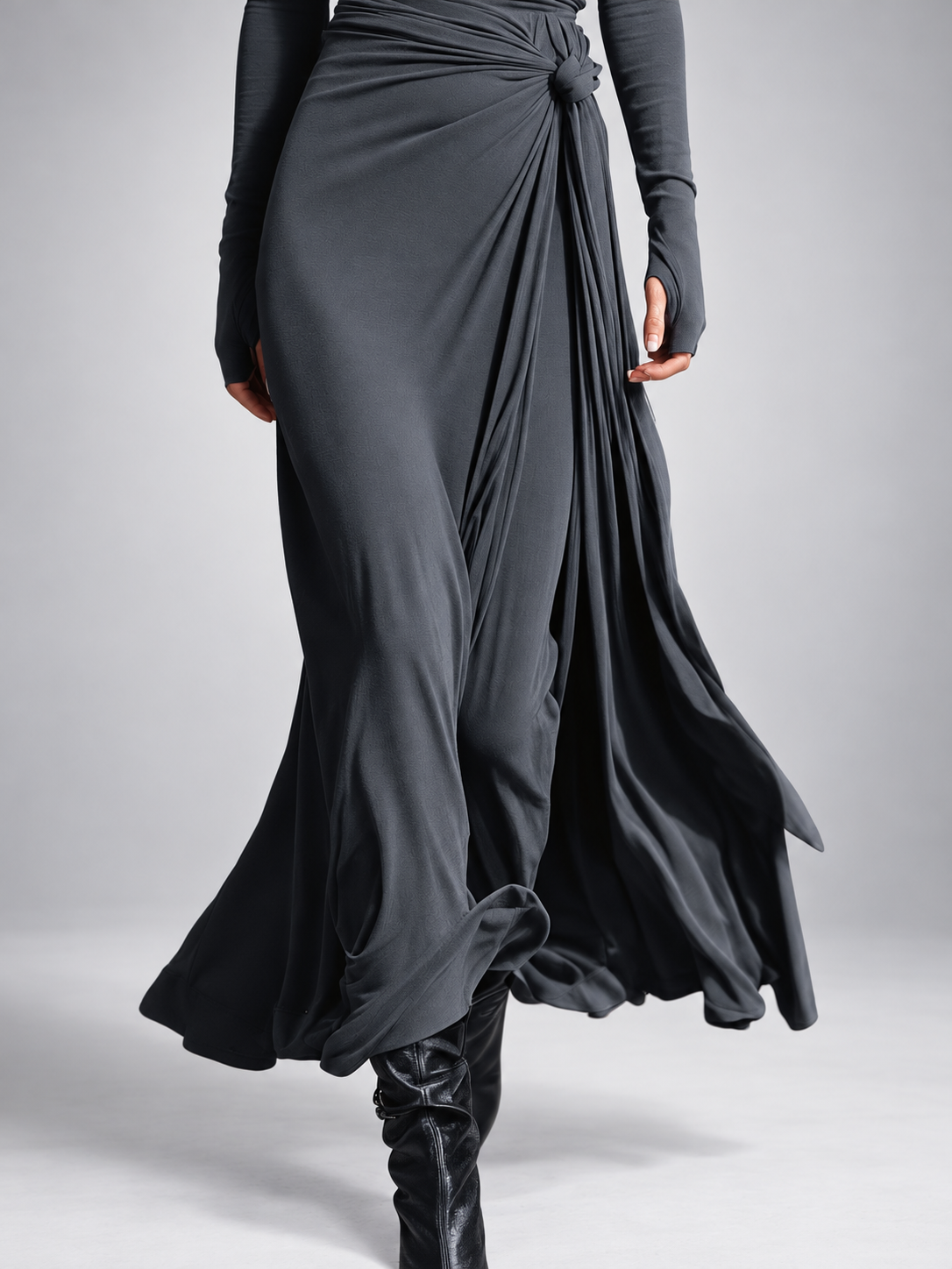 Yasmina | Side-Tie Maxi Dress