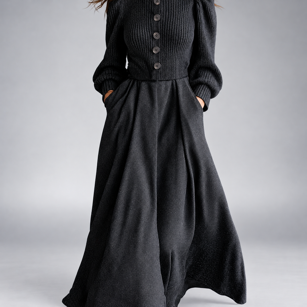 Noel | Vintage Winter Dress with Pockets