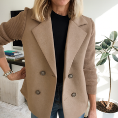 Sasha Blazer Coat - Brown