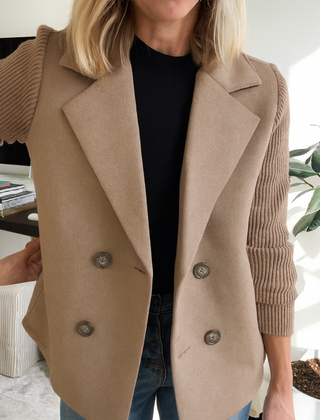 Sasha Blazer Coat - Brown
