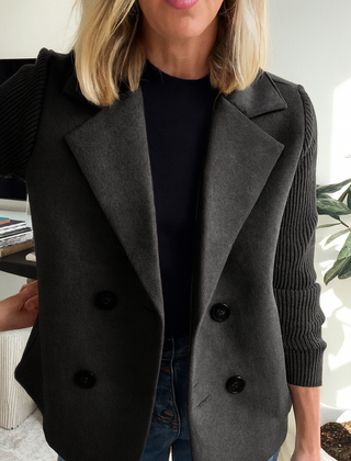 Sasha Blazer Coat - Black