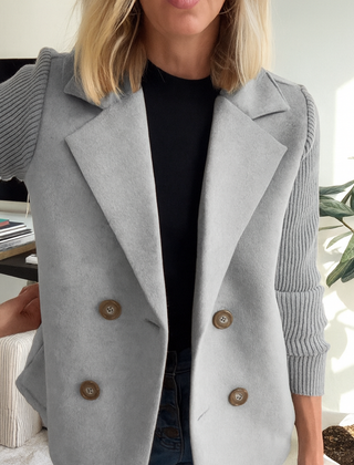 Sasha Blazer Coat - Grey