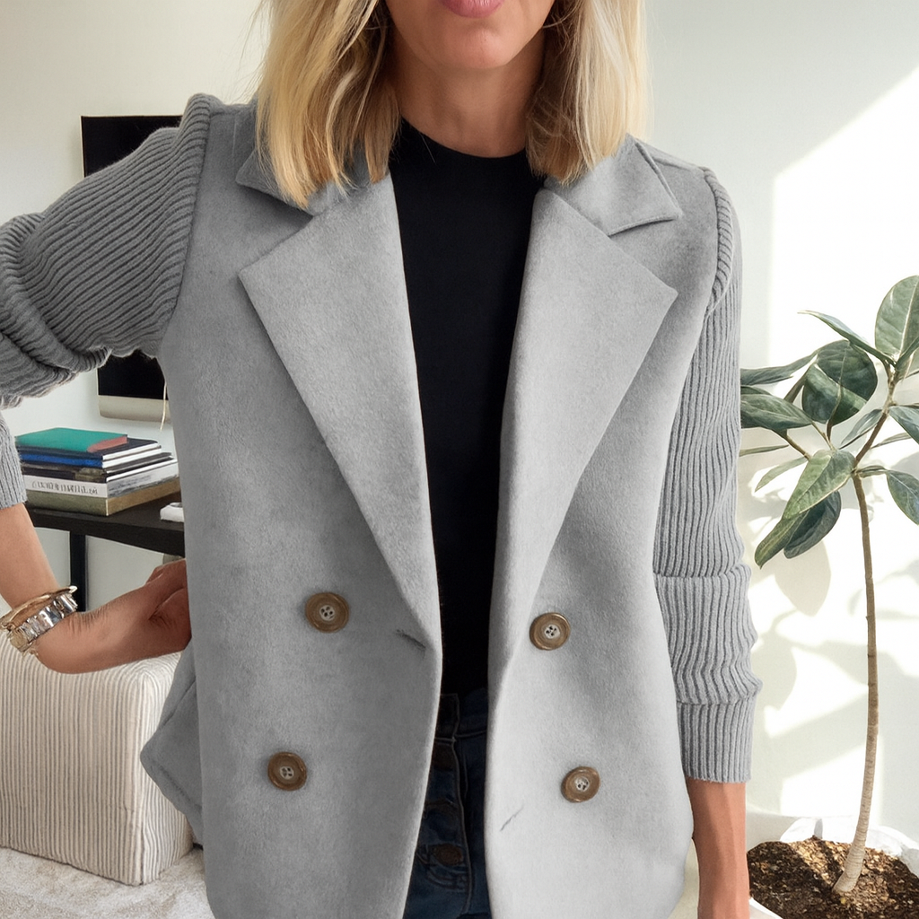 Sasha Blazer Coat - Grey