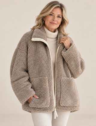 Silvana teddy jacket - Brown