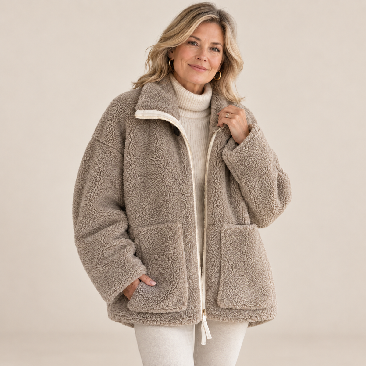 Silvana teddy jacket - Brown