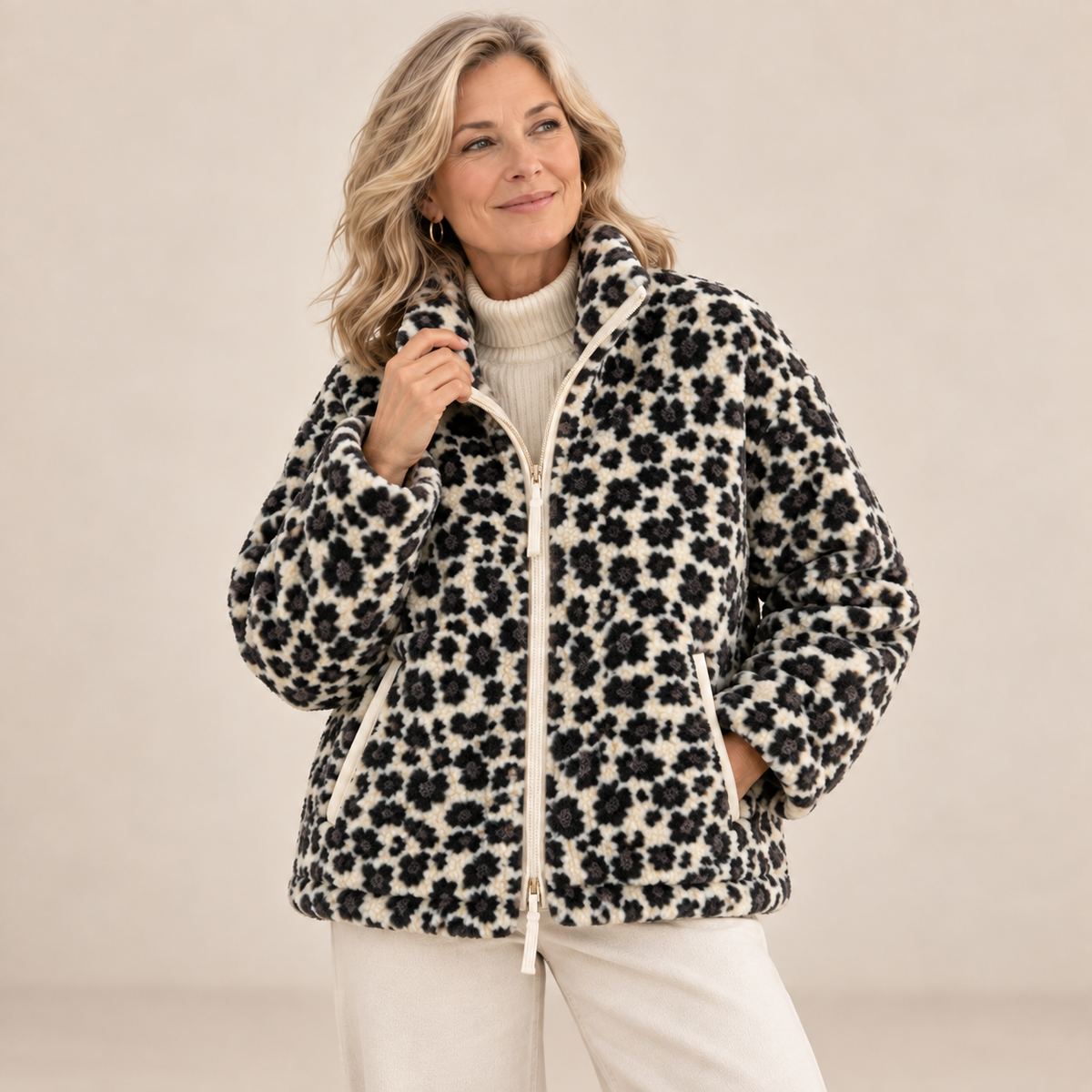 Silvana teddy jacket - Leopard