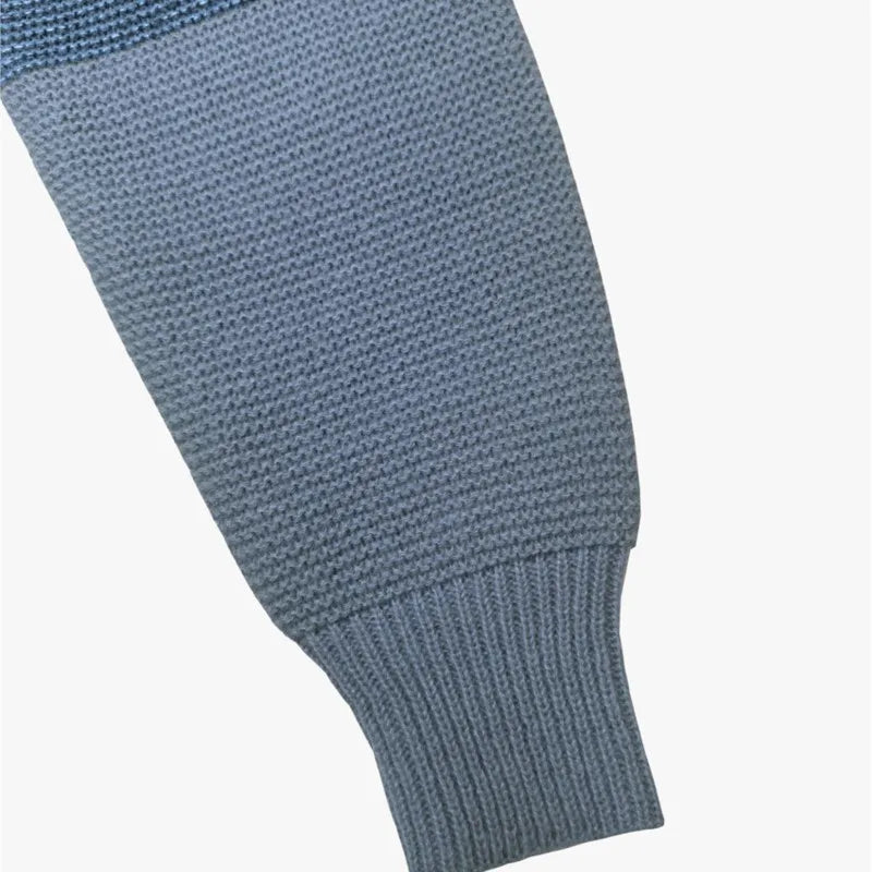 Women's Three-color Knitted Patchwork Sweater