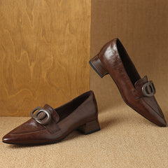 Opium Pointed Toe Heels - Brown