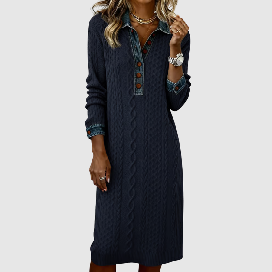 Eve | Women's Cable Knit Midi Dress