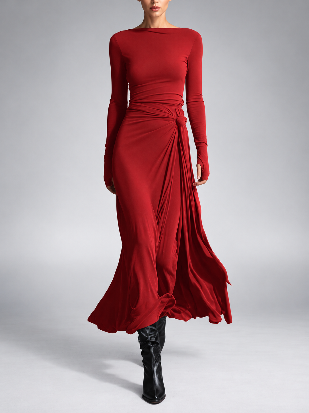 Yasmina | Side-Tie Maxi Dress