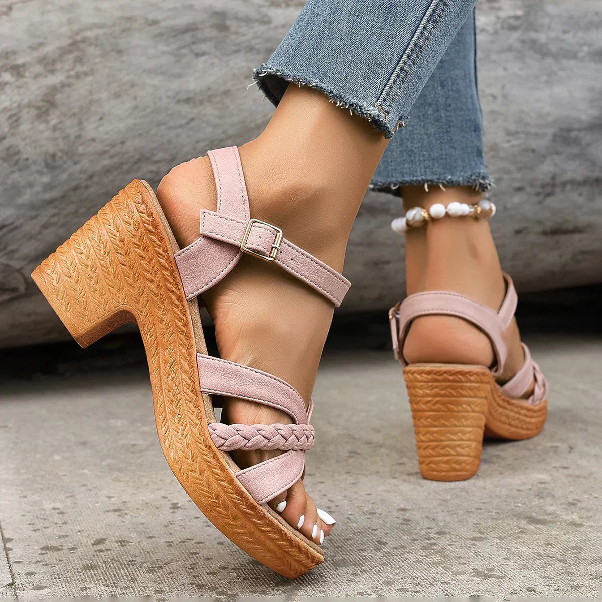Brooklyn™ | Woven Heel Sandals