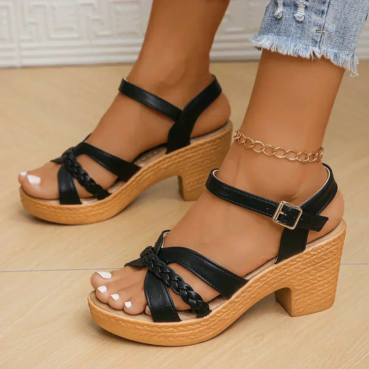 Brooklyn™ | Woven Heel Sandals