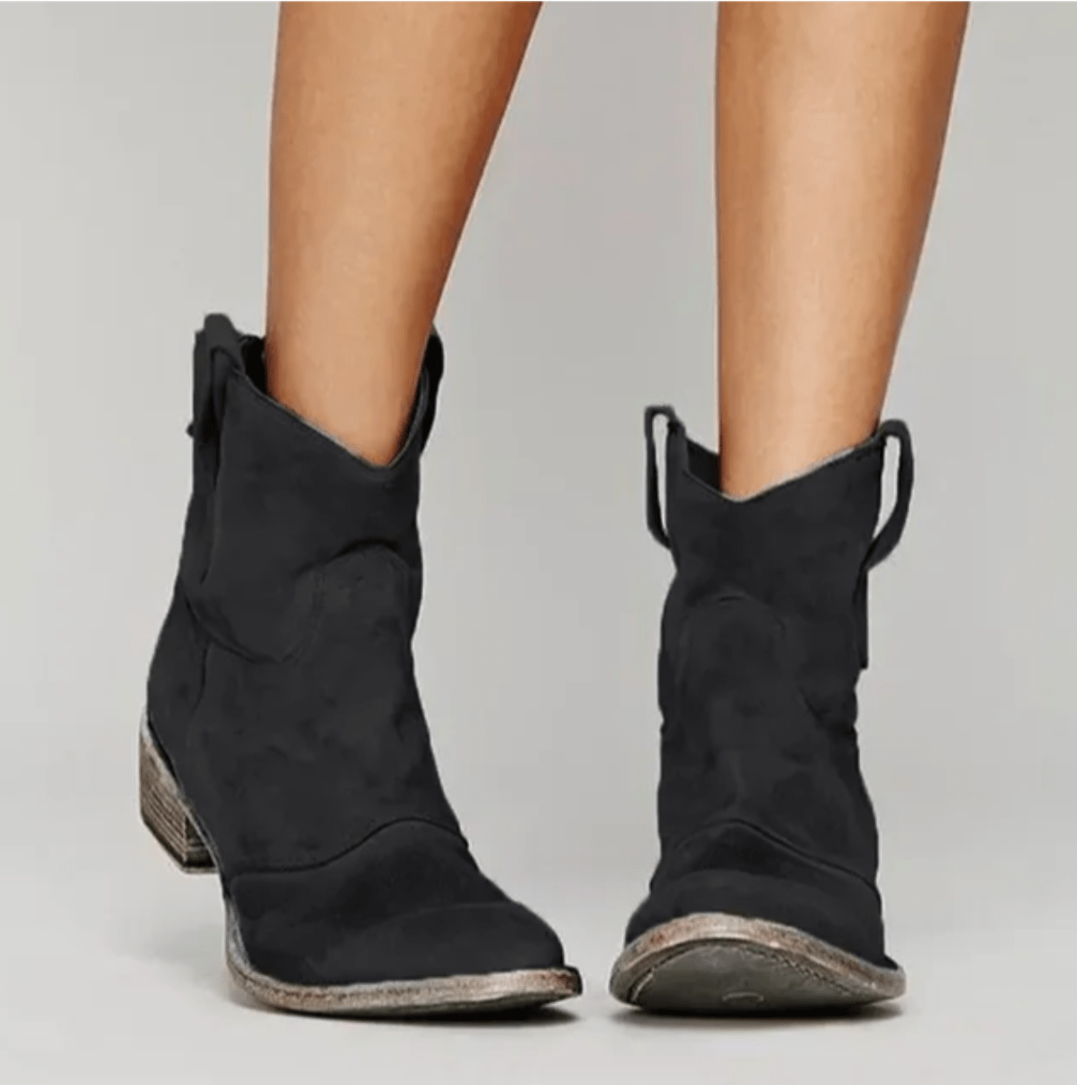 Charlotte Orthopedic Suede and Cotton Ankle Boot