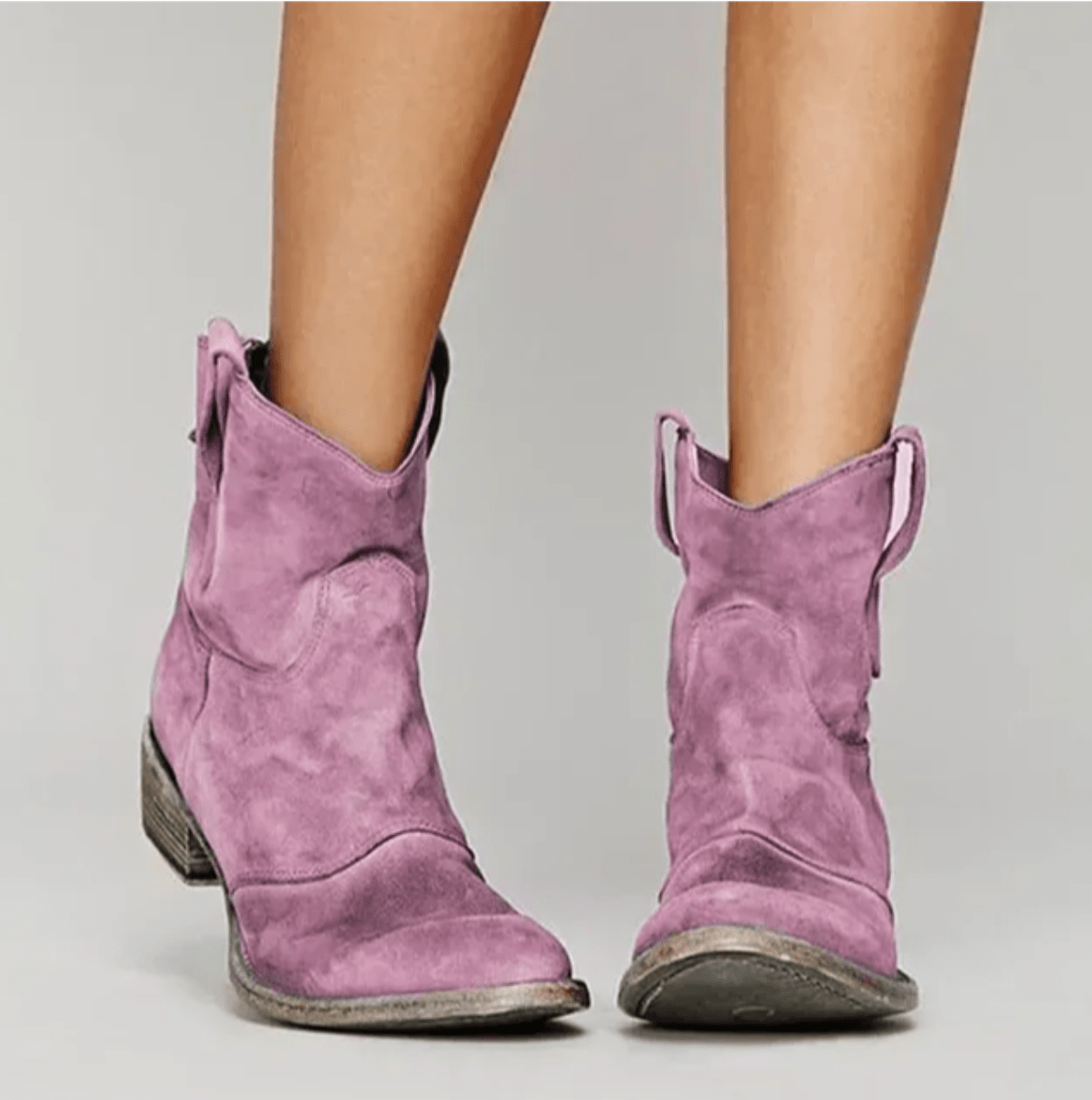 Charlotte Orthopedic Suede and Cotton Ankle Boot