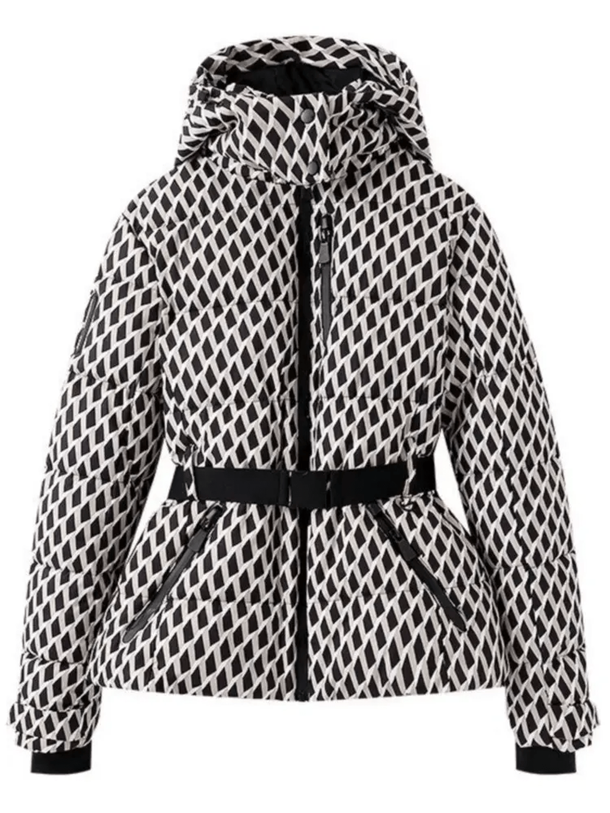 Women's Waterproof Insulated Puffer Ski Jacket With Belt