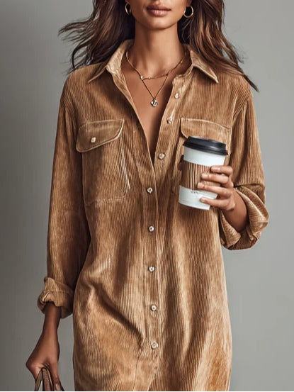Chiara | Soft Corduroy Dress