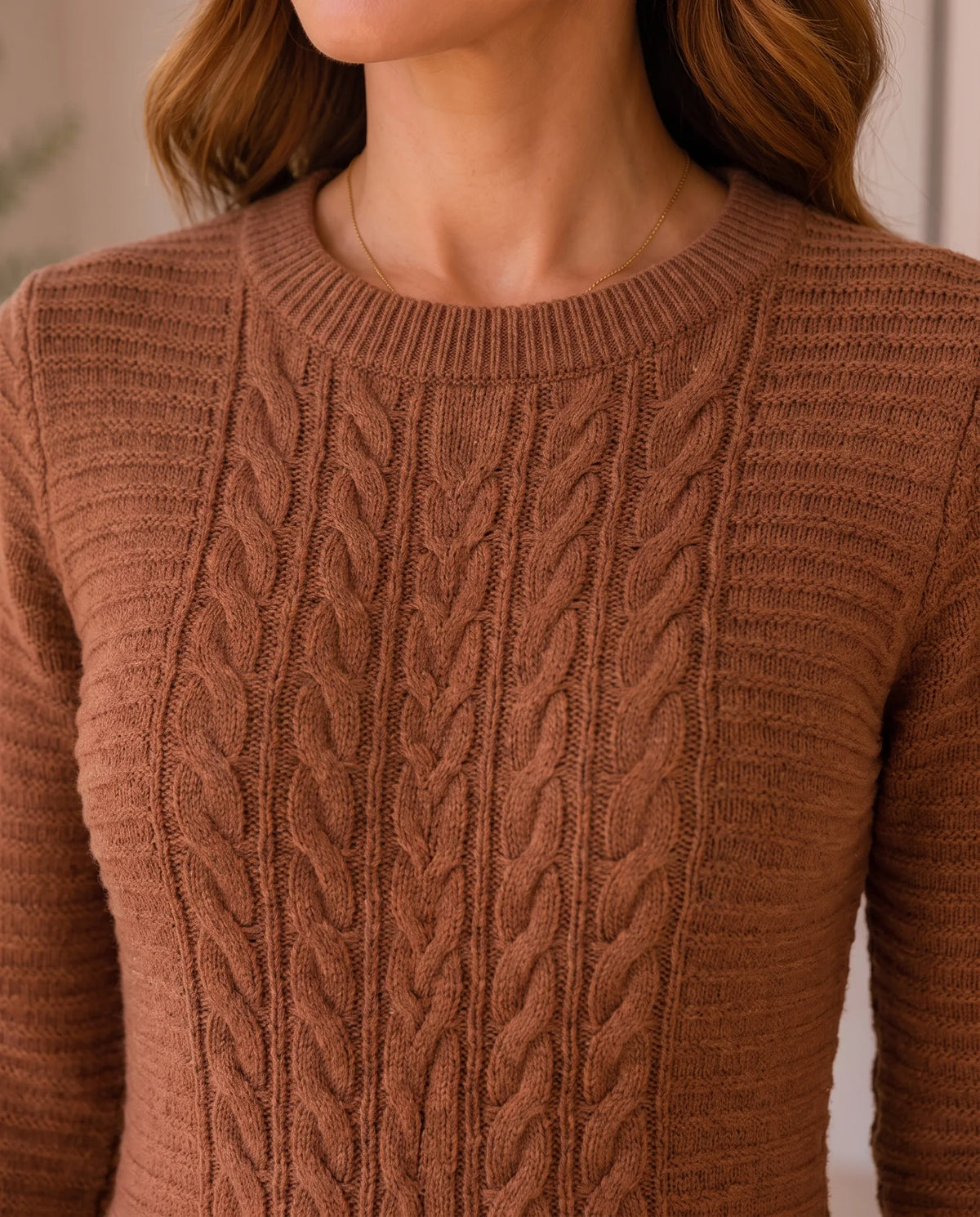 Colette Sweater Dress for Women - Cable Knit Maxi Long Sleeve