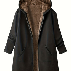 Lorna Hooded Longline Coat Black