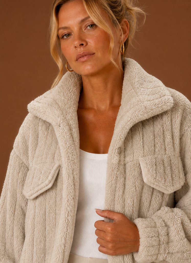 Women's Winter Coat - Oversized Teddy Jacket