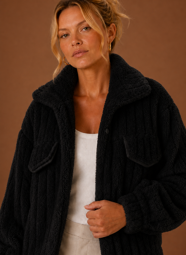 Women's Winter Coat - Oversized Teddy Jacket