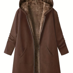 Lorna Hooded Longline Coat Coffee
