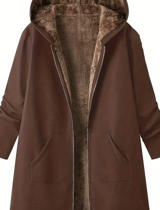 Lorna Hooded Longline Coat Coffee