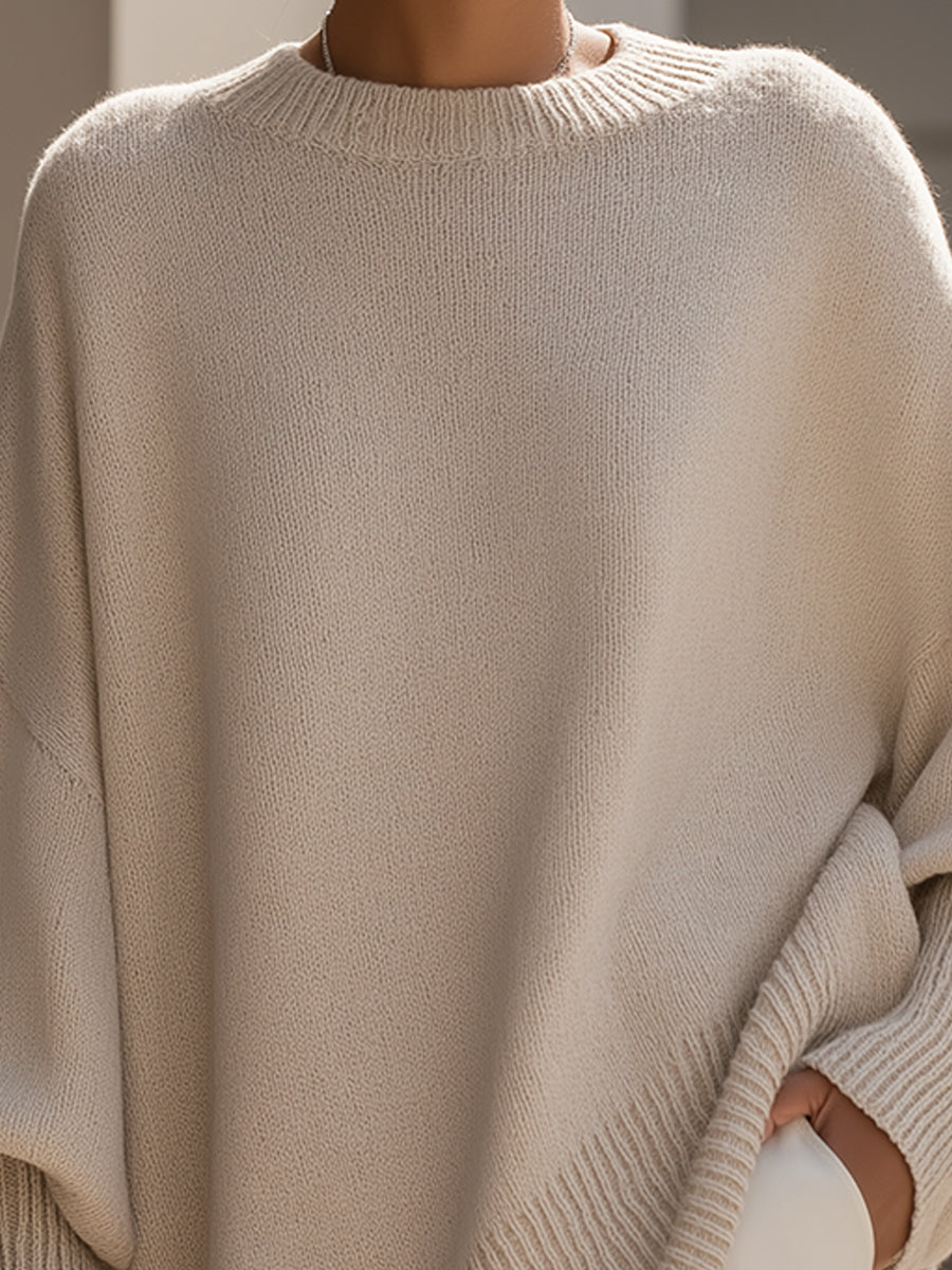 Carol | Mock-Neck Ribbed Quiet Sweater