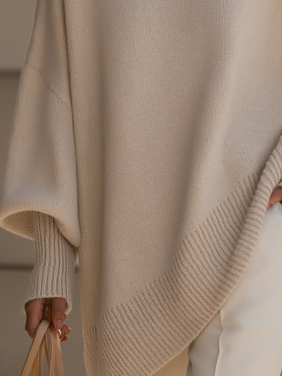 Carol | Mock-Neck Ribbed Quiet Sweater