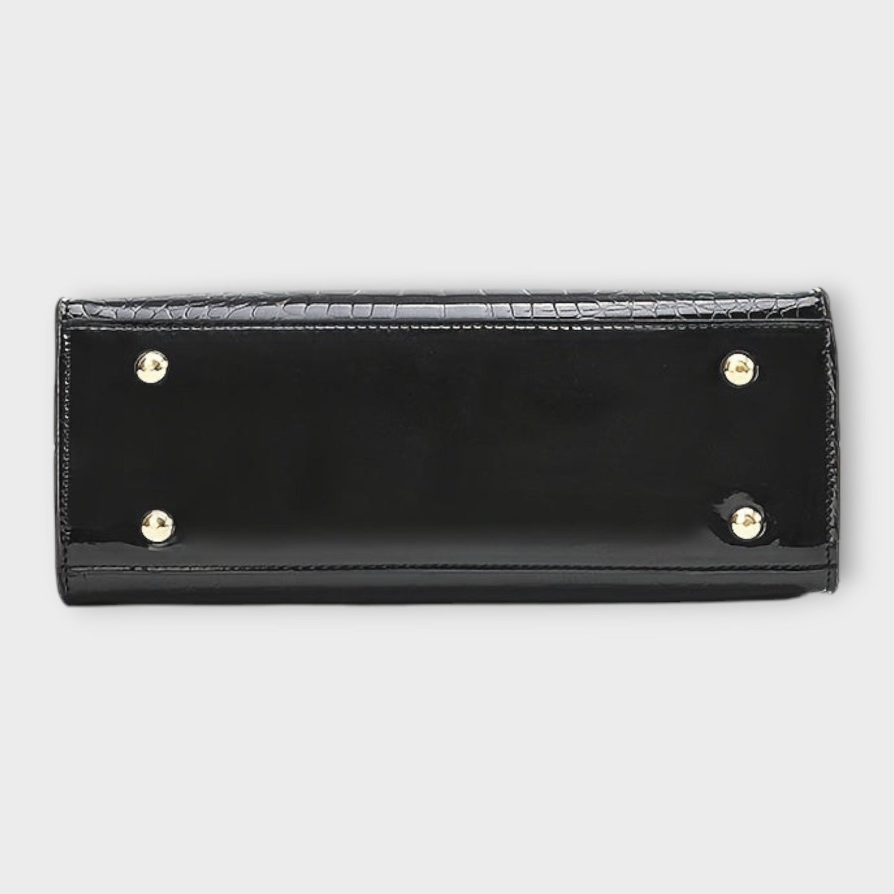 Zoey - Glossy Crocodile Pattern Handbag