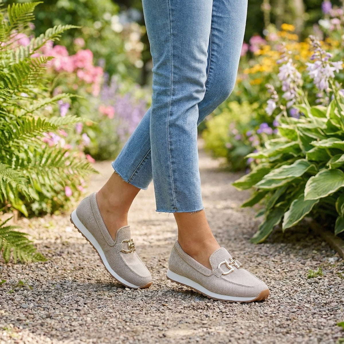 Slip-On Mesh Loafer Sneaker with Horsebit and Lug Sole