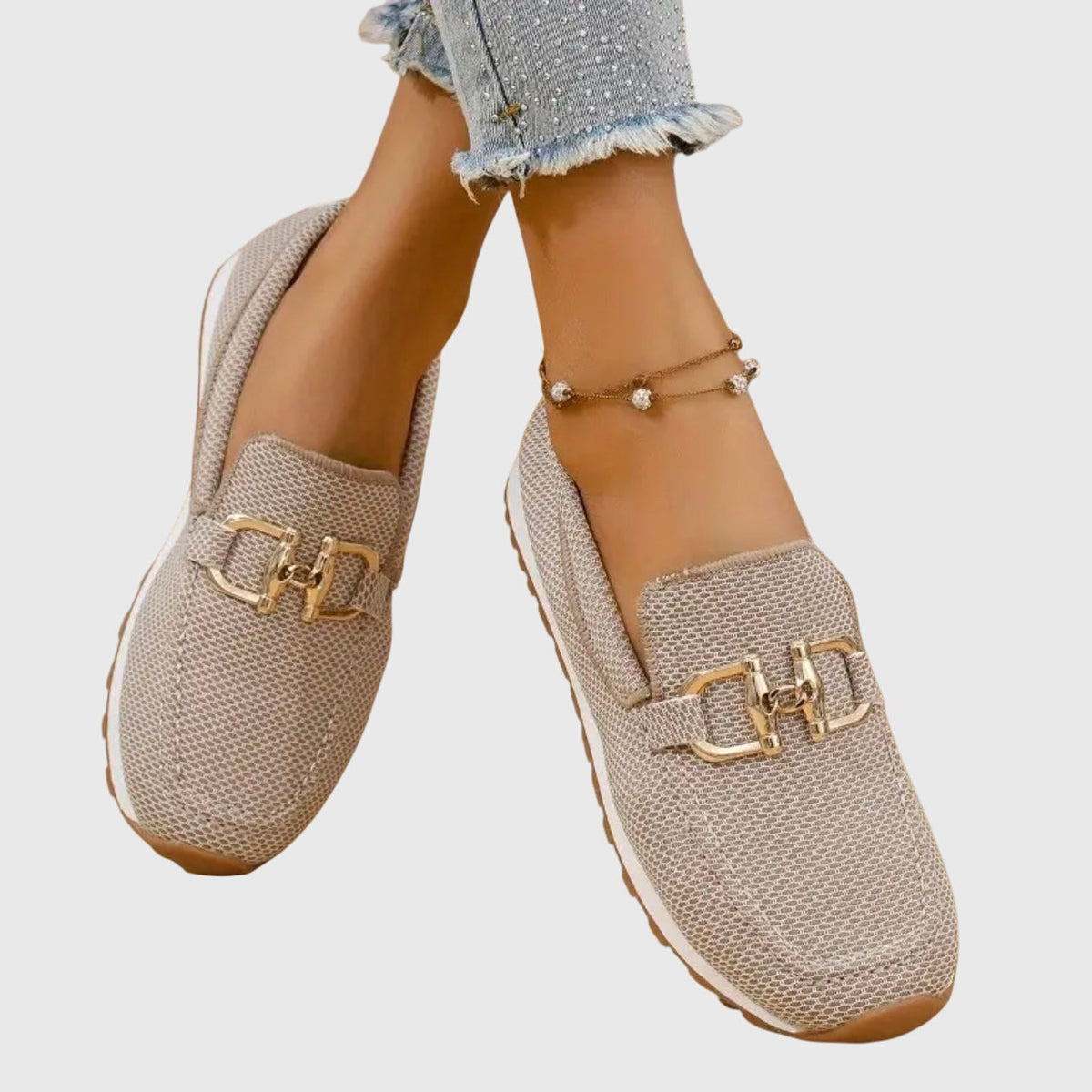 Slip-On Mesh Loafer Sneaker with Horsebit and Lug Sole