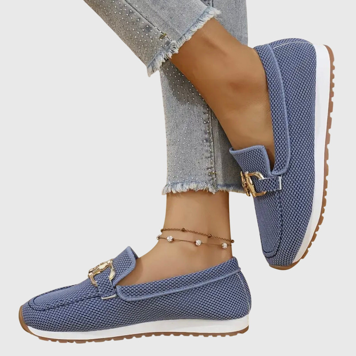 Slip-On Mesh Loafer Sneaker with Horsebit and Lug Sole