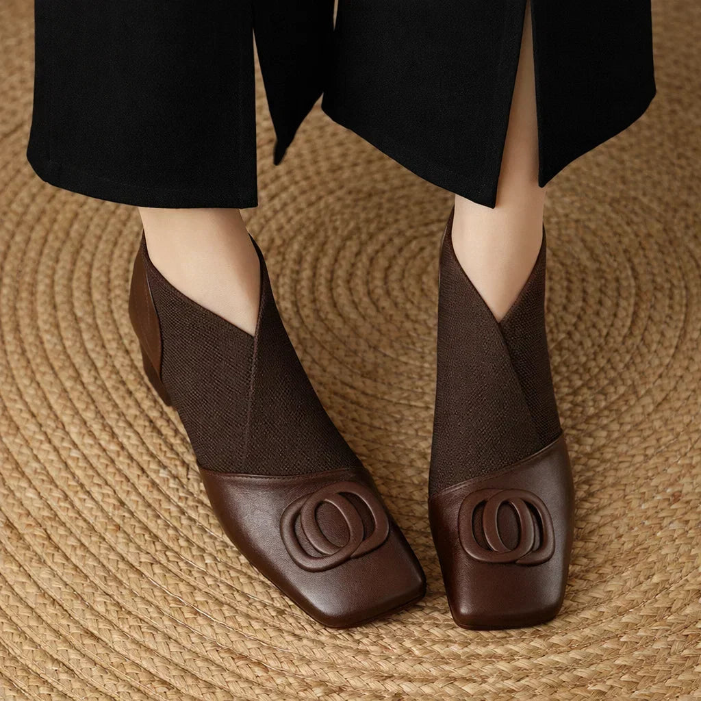 Opium Leather Boots - Brown
