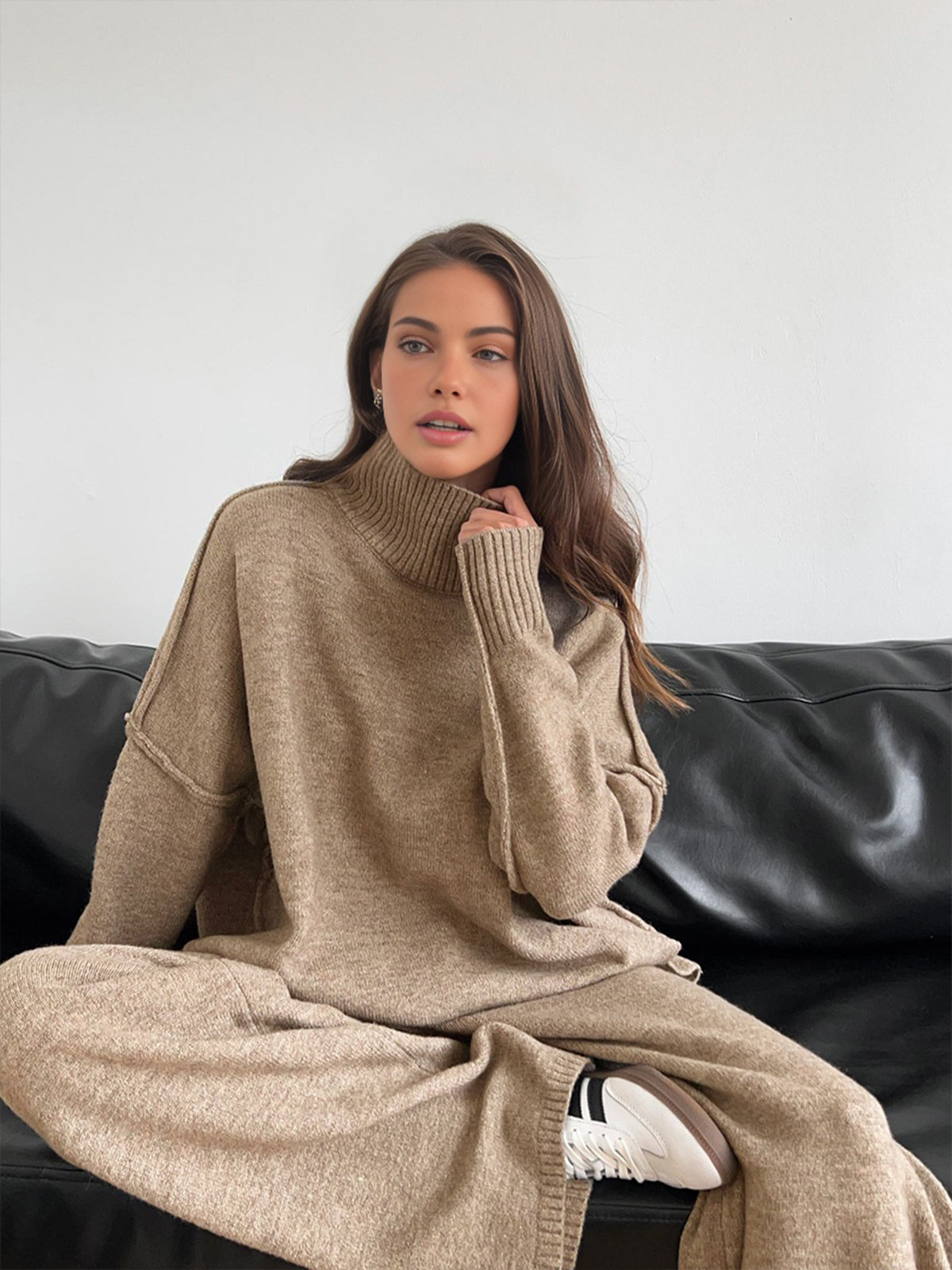 Cecily oversized turtleneck lounge set product photo 5